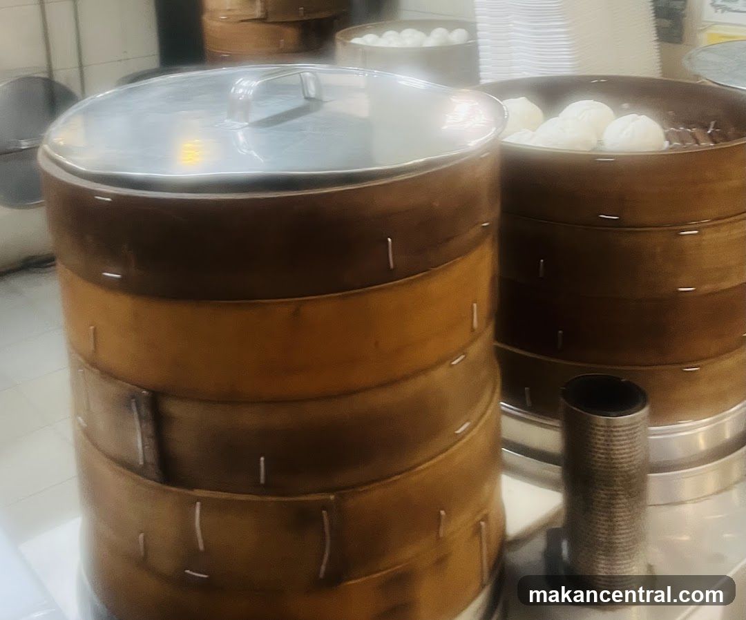 Steamer Baskets in Restaurant Interior