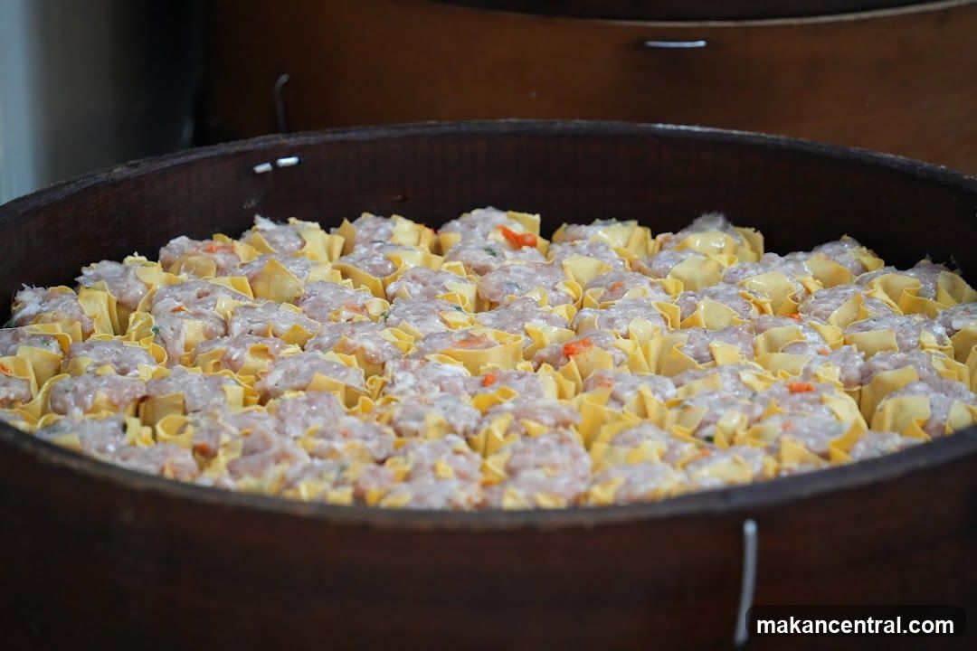 Steamed Dumplings in Wooden Steamer