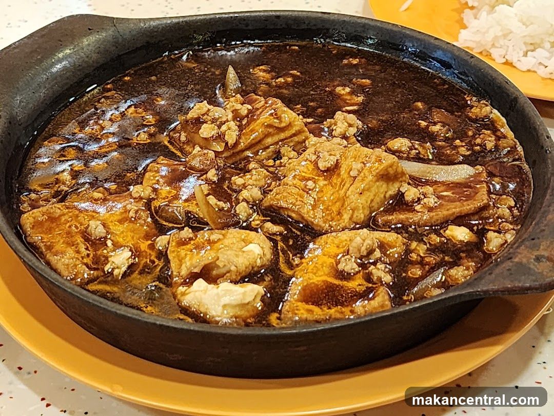 Food dish in a cast-iron skillet