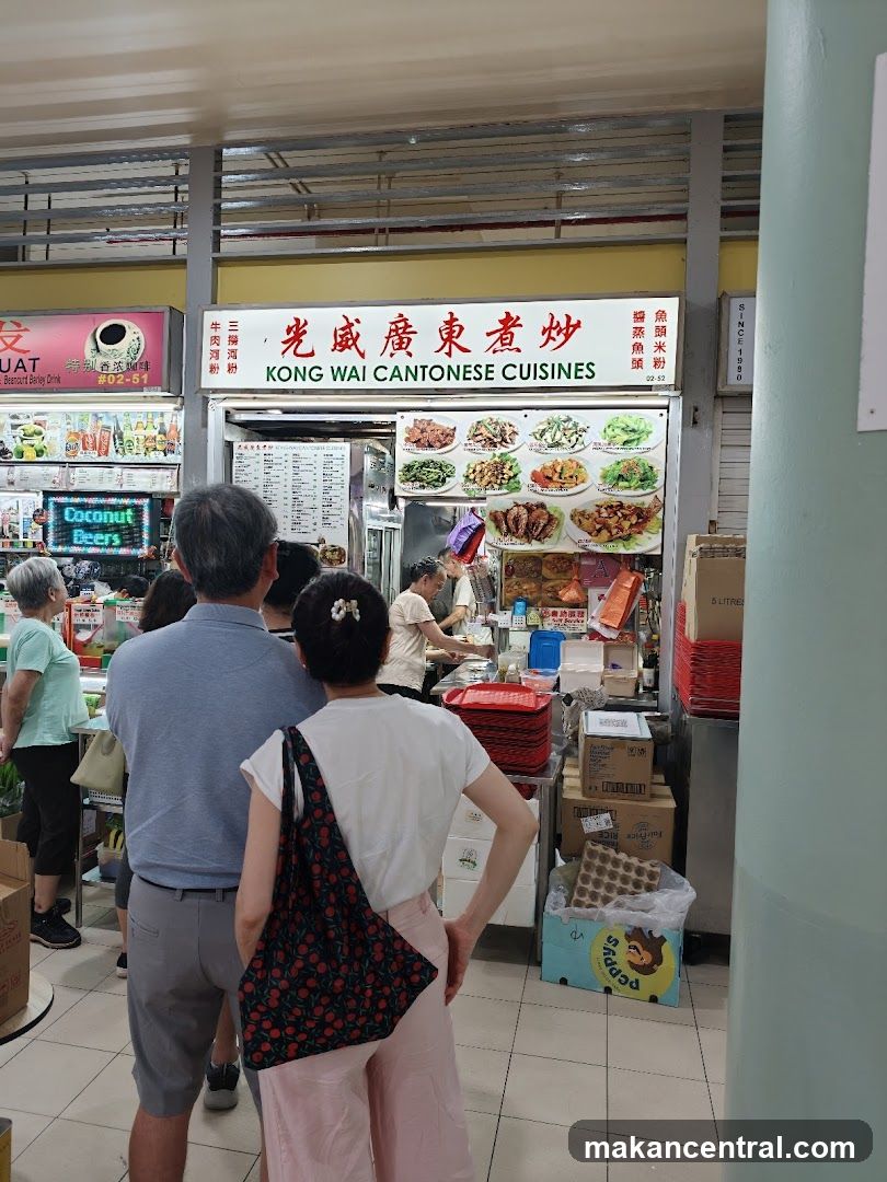Kong Wai Cantonese Cuisines stall interior