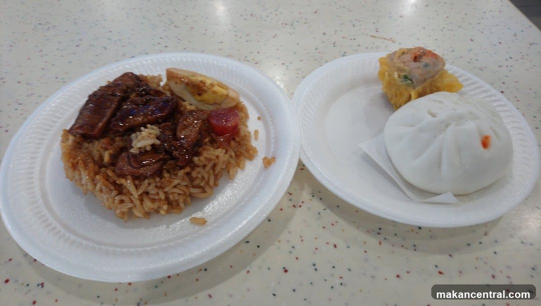 Food on disposable plates