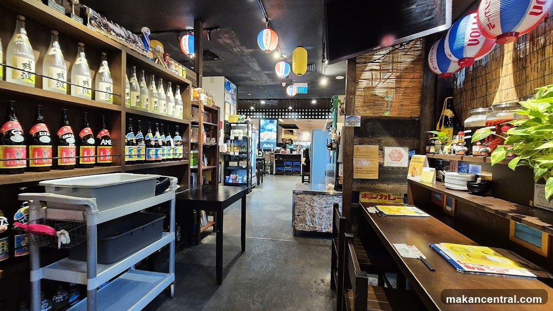 Interior of Japanese-style restaurant or izakaya