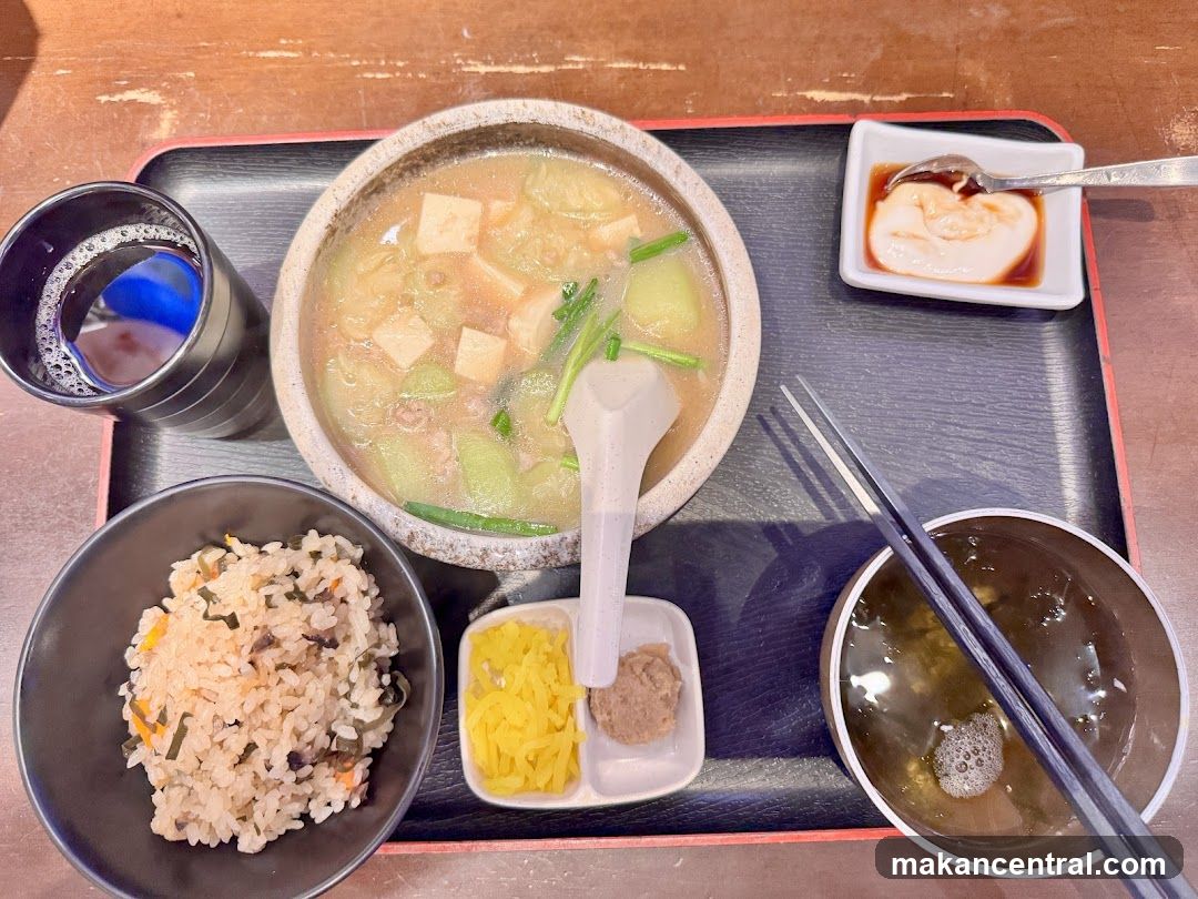 Meal served on tray