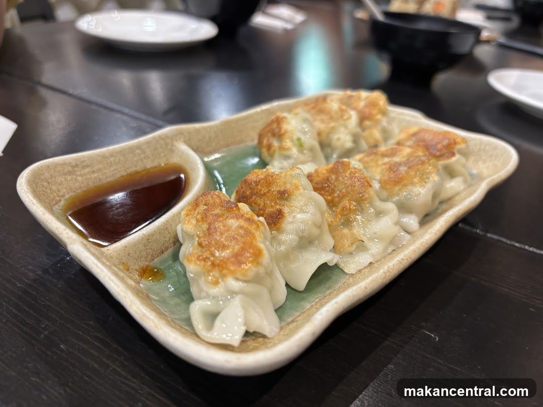 Gyoza with dipping sauce