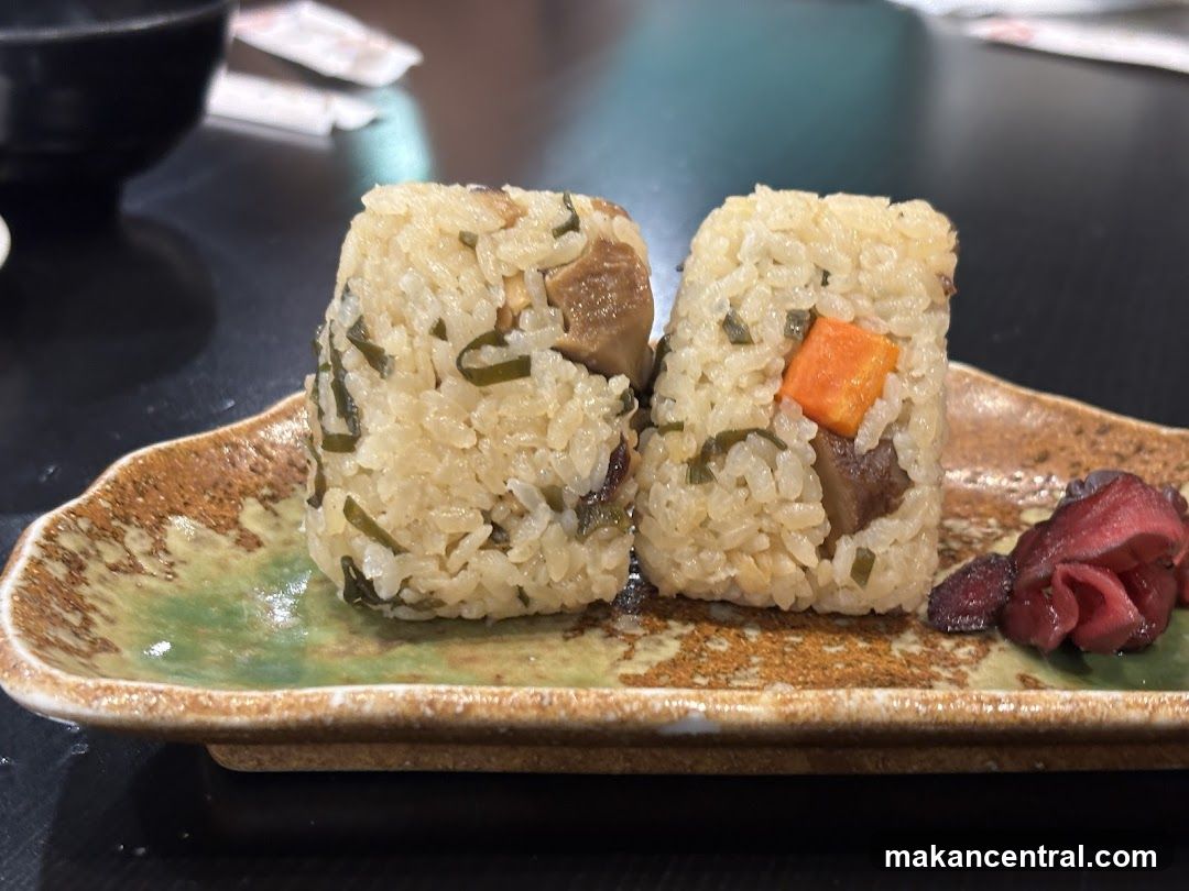 Rice dish on ceramic plate