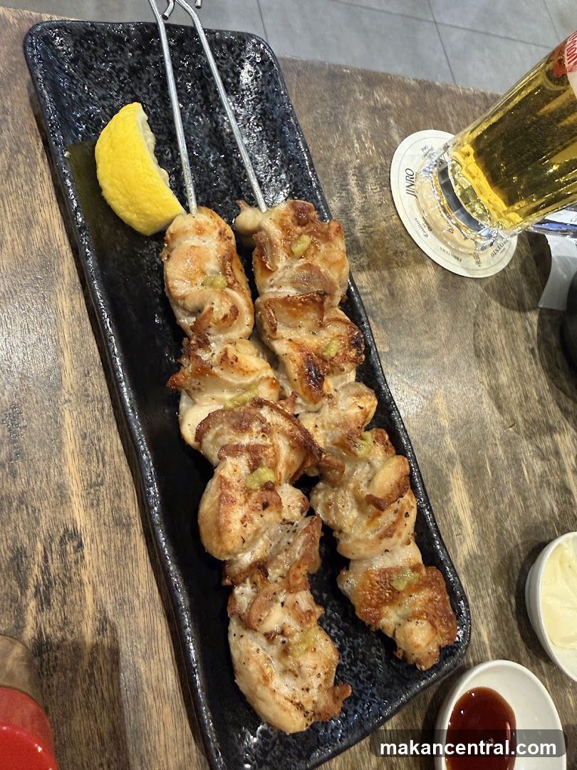 Grilled Chicken Skewers with Lemon and Beer