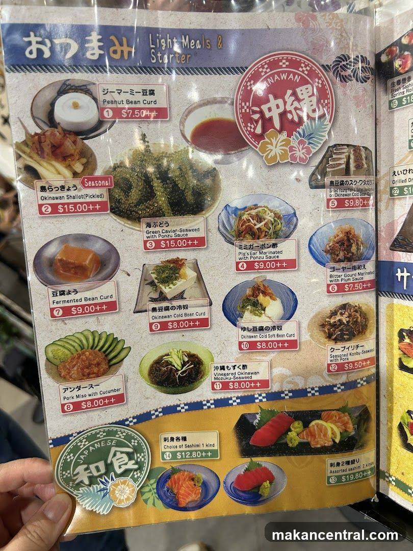 Oftumami Light Meals & Starter Menu