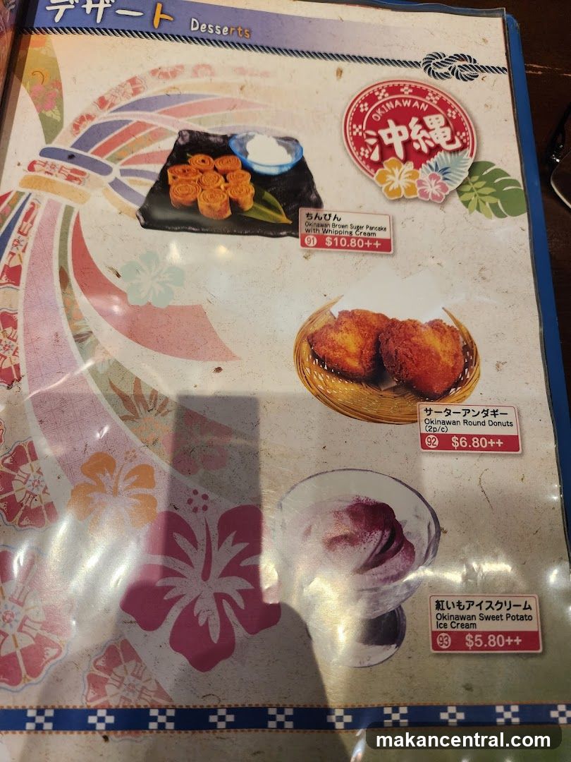 Desserts Menu