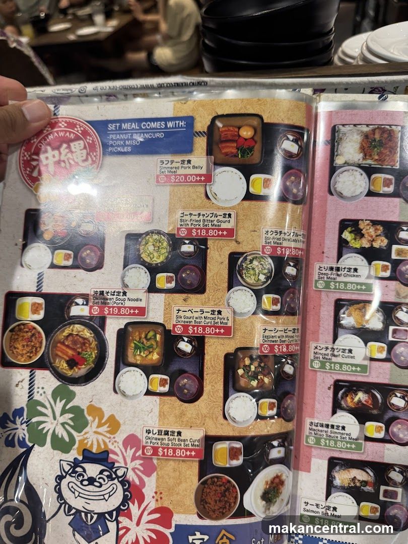 Okinawan Set Meals Menu