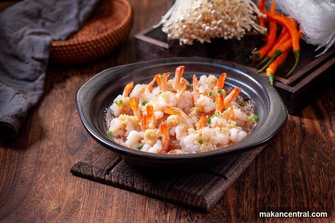 Steamed Shrimp with Glass Noodles