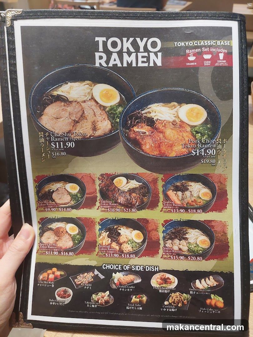 Tokyo Ramen Menu