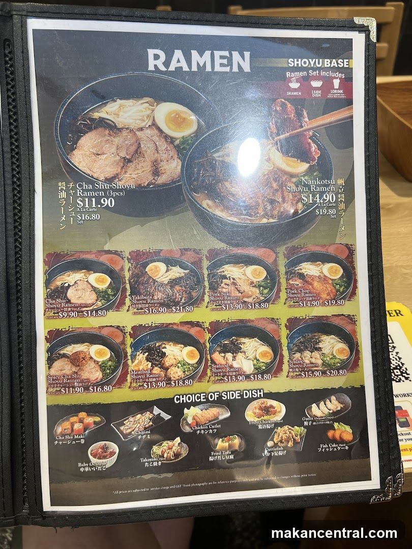 Ramen Menu