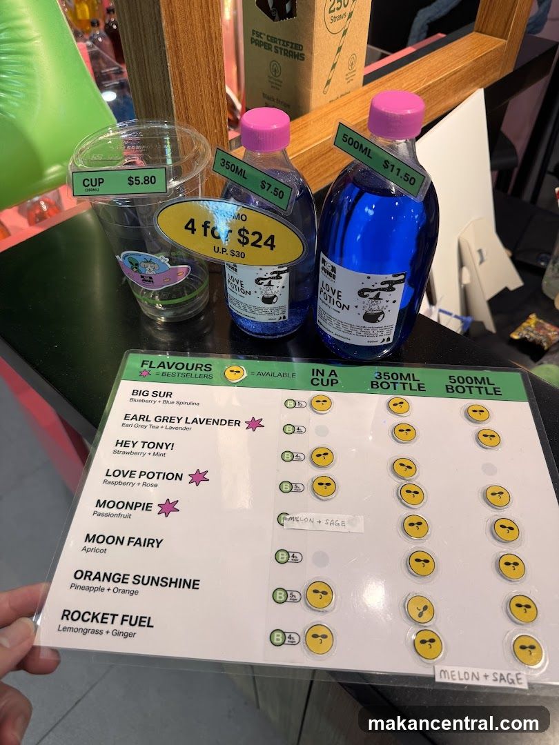 Product Display at Beverage Counter