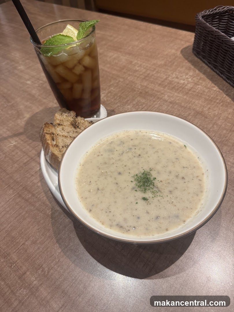 Table Setting with Soup and Drink