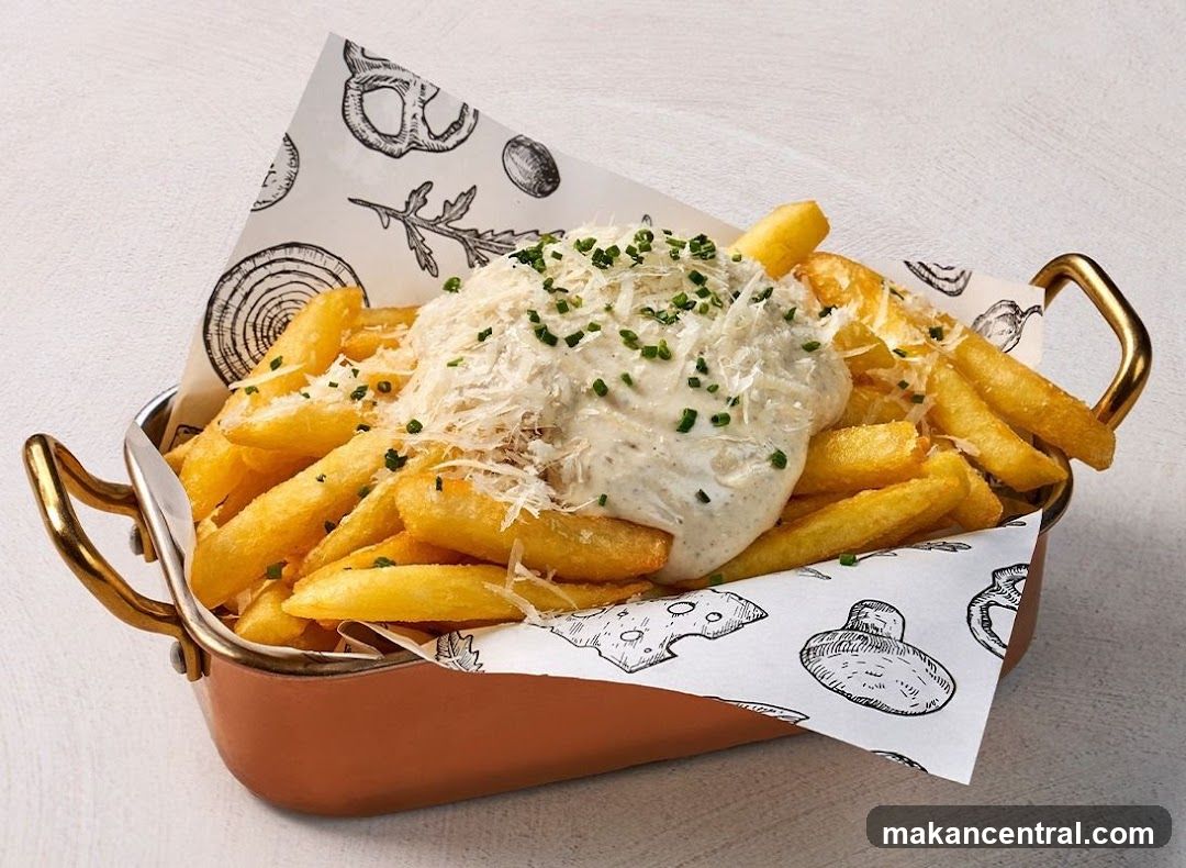 Fries with sauce and cheese