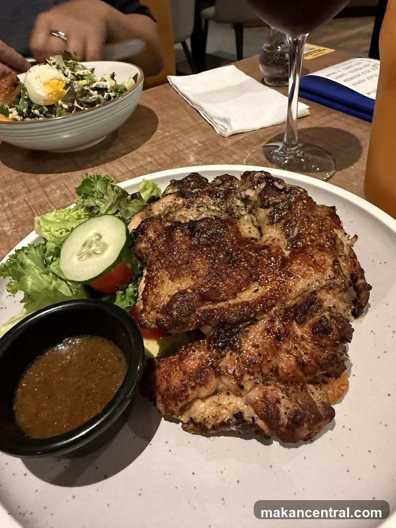 Dinner Plate with Grilled Meat and Salad