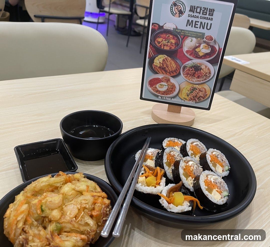 Table setting at a Korean restaurant