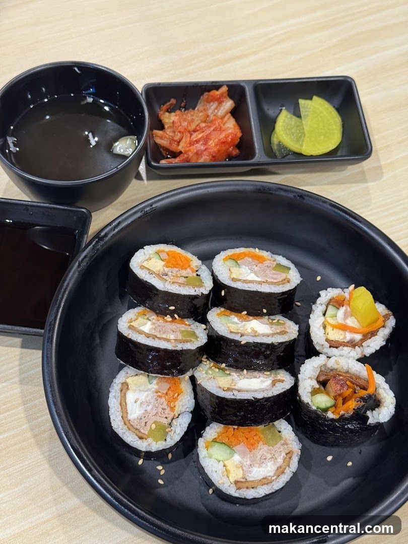 Sushi Roll Plate with Side Dishes