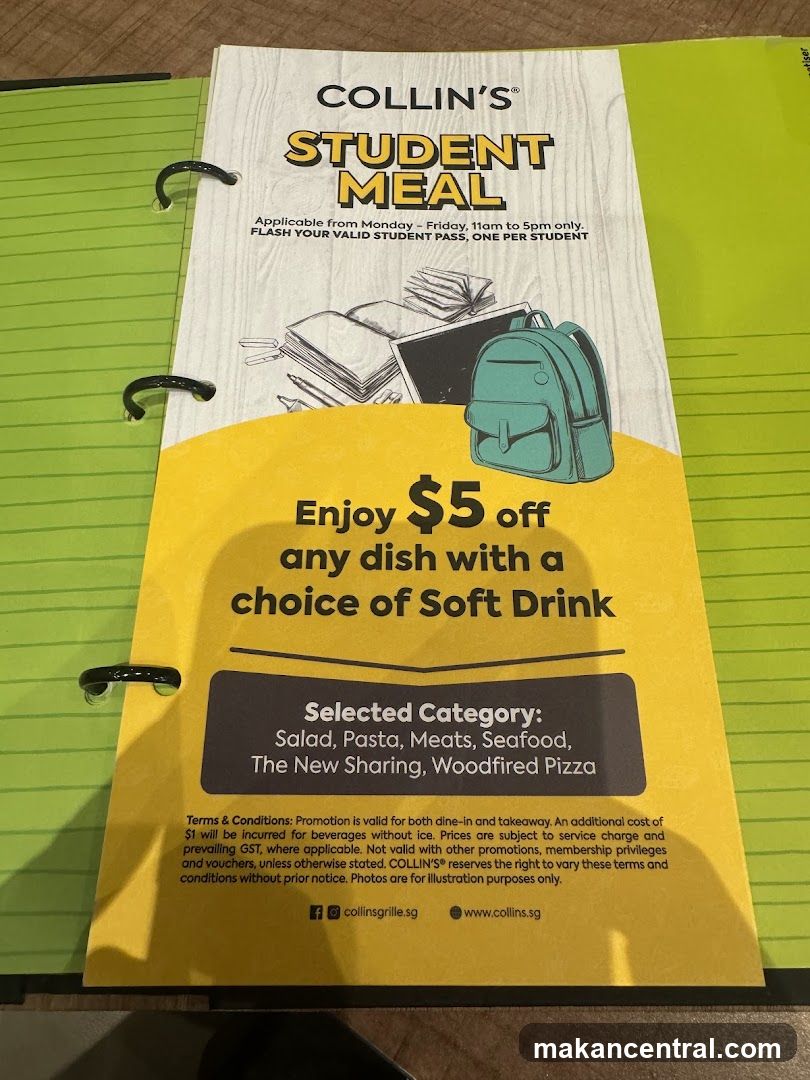 Collins Student Meal Promotion Flyer