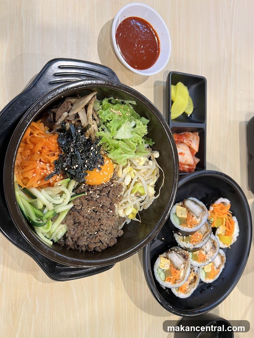 Korean meal served on table