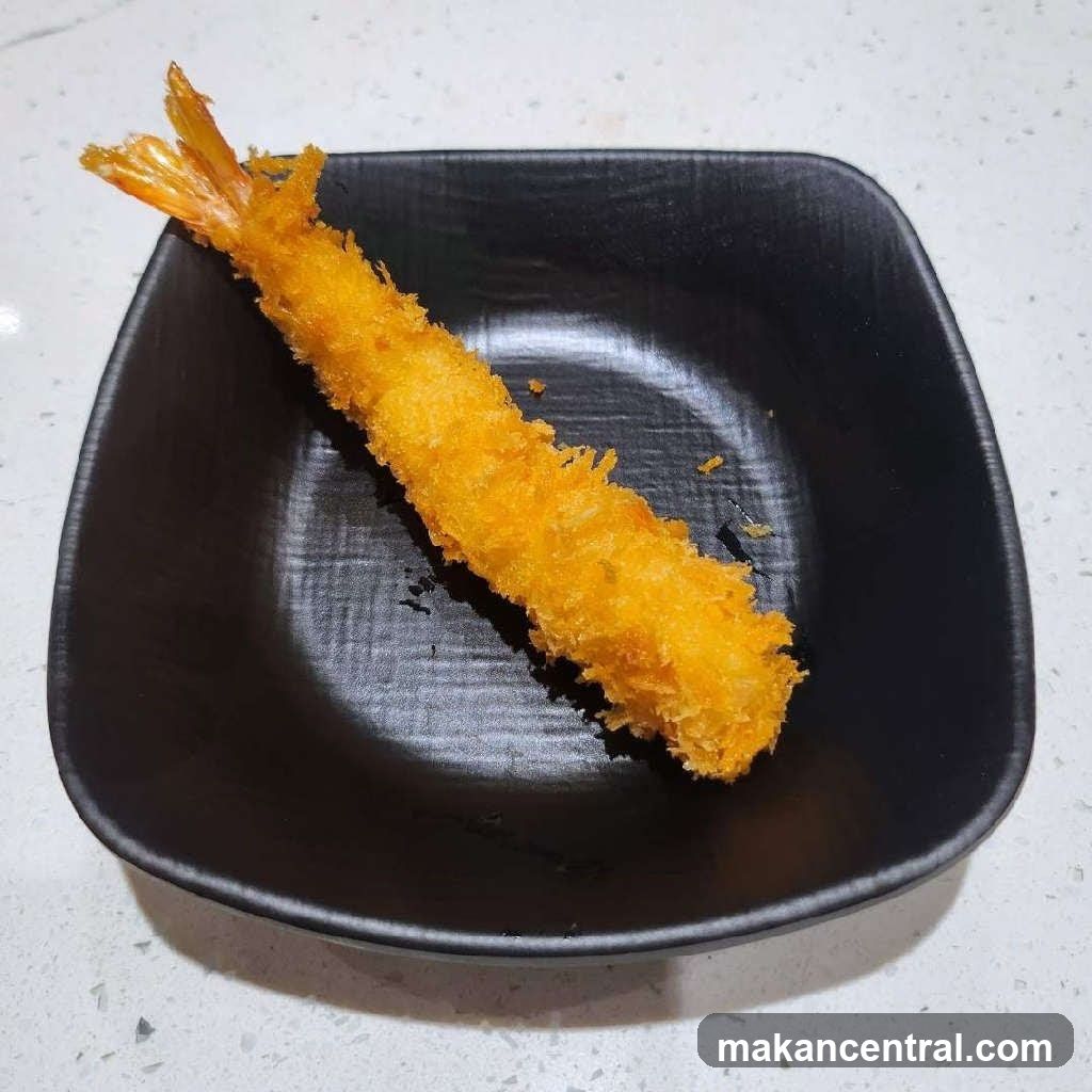 Fried Shrimp on Black Plate