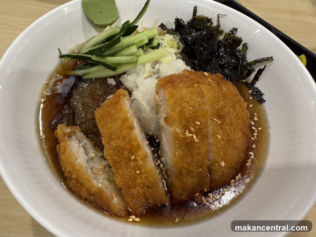 Bowl of Japanese-style tonkatsu rice bowl