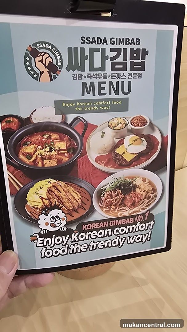 SSADA GIMBAP MENU