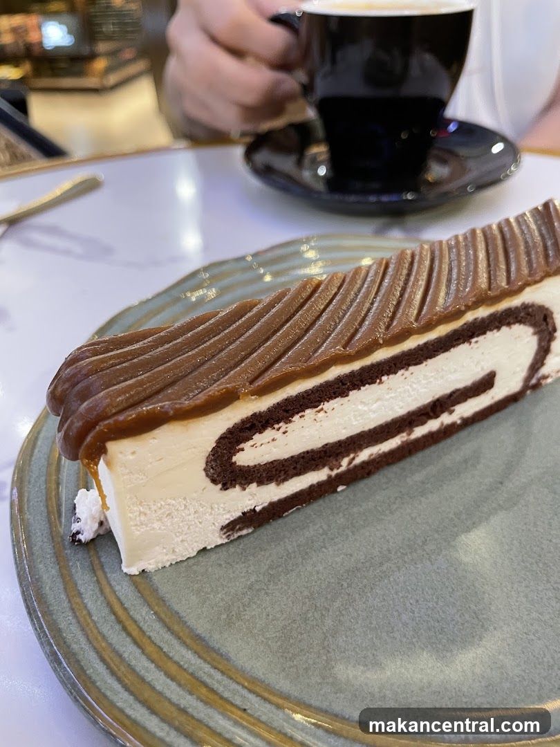 Cafe Interior with Dessert and Coffee