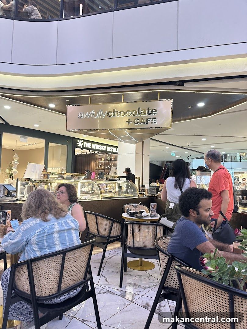 Interior of a shopping mall café area