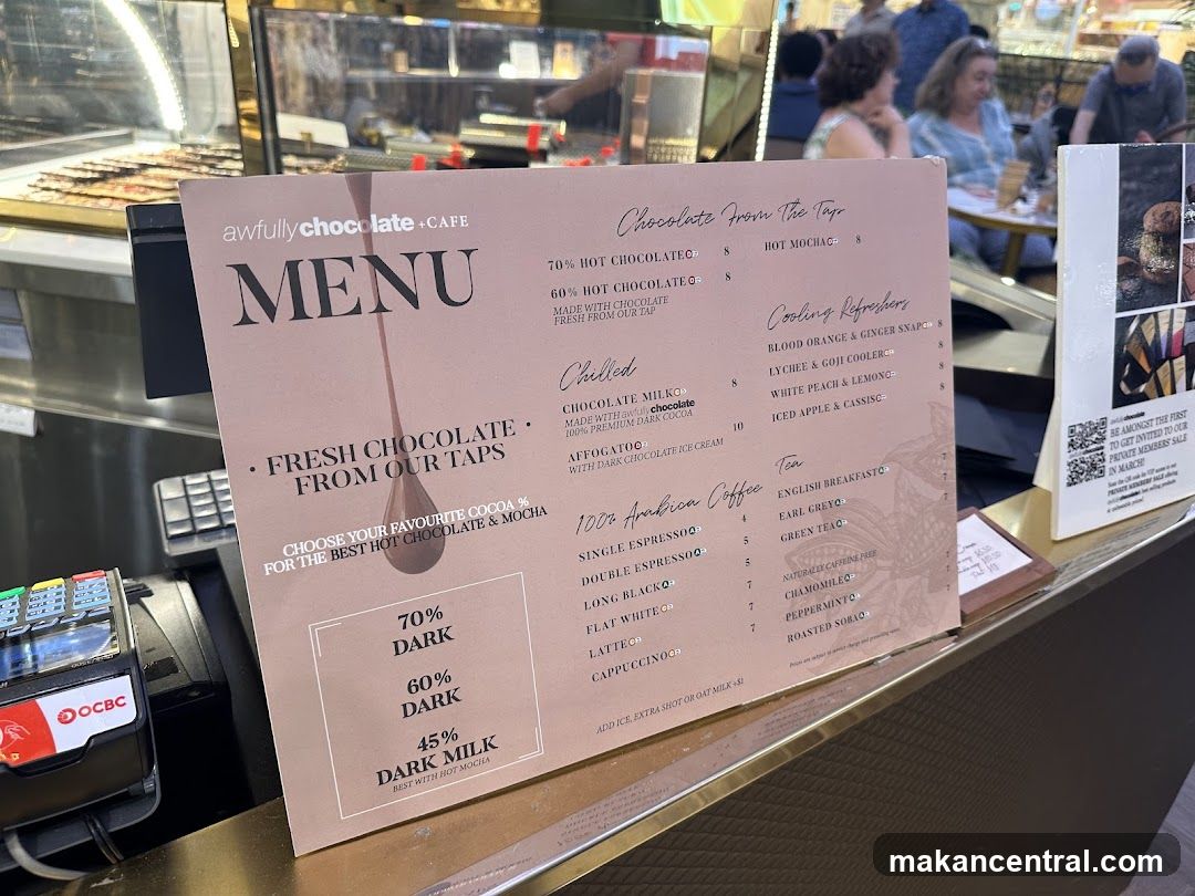 Awfully Chocolate Cafe Menu