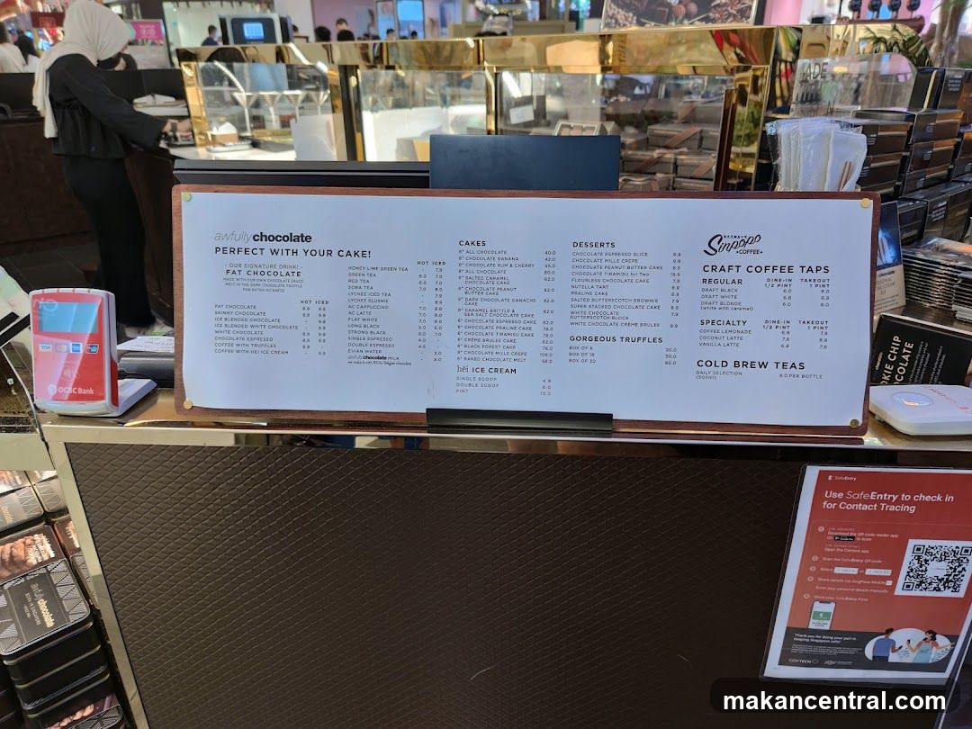 Awfully Chocolate Menu Board