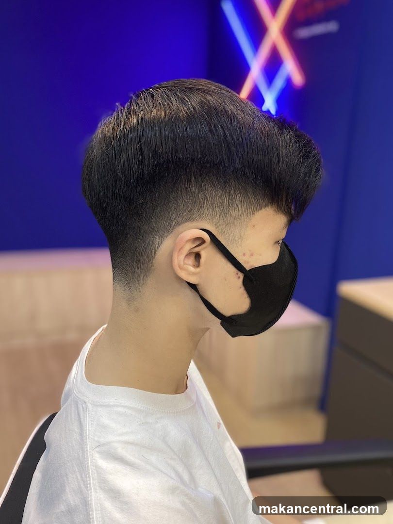 Haircut in salon