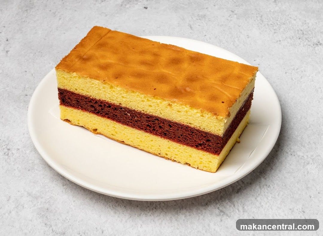 Slice of layered cake