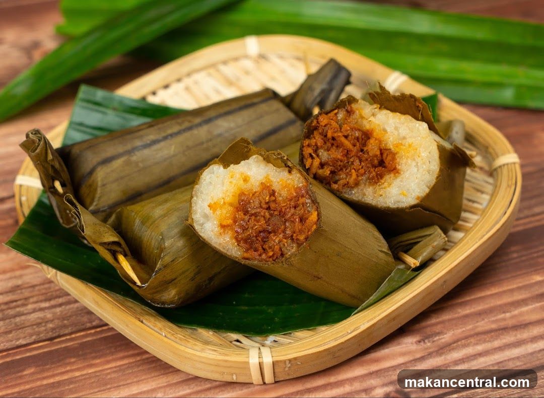Bamboo Leaf Wrapped Rice Dish