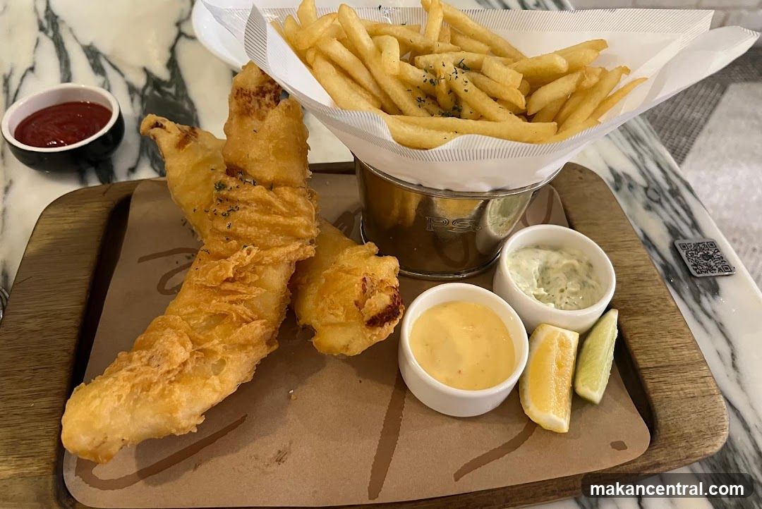 Fish and Chips with Sauces
