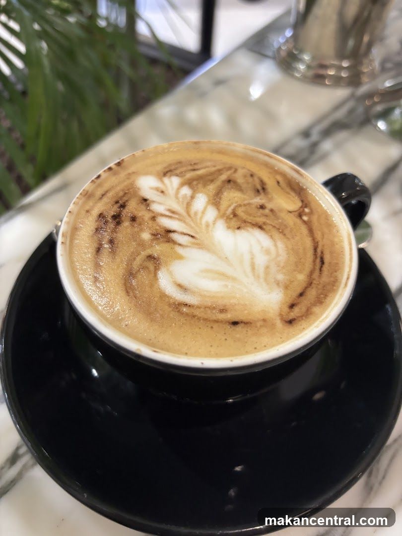 Coffee with latte art