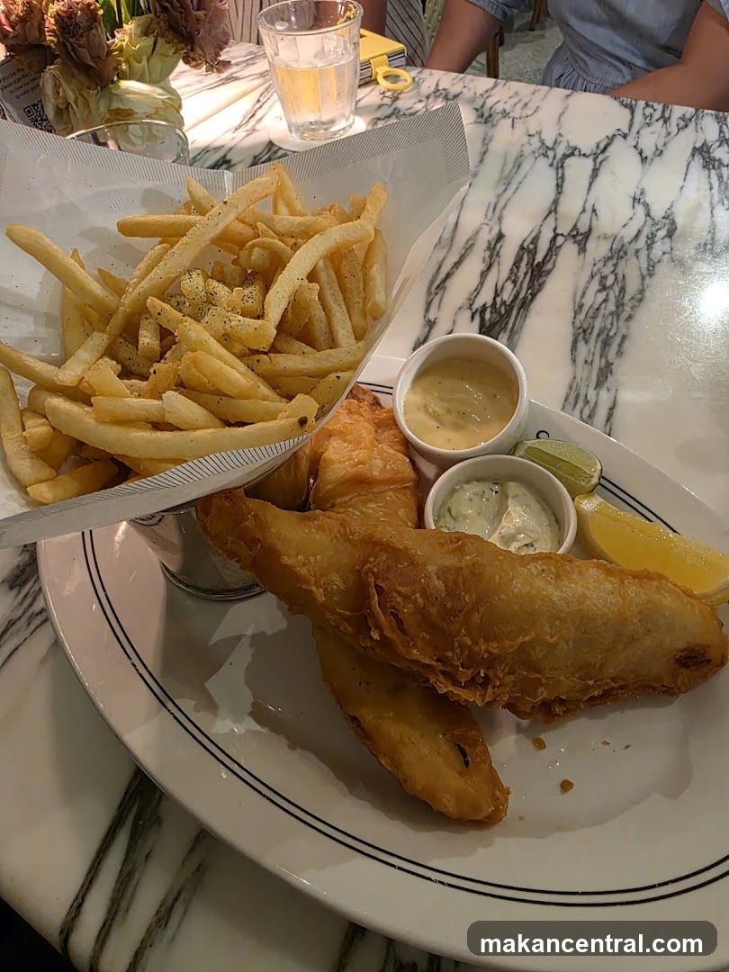 Fish and Chips with Sauces