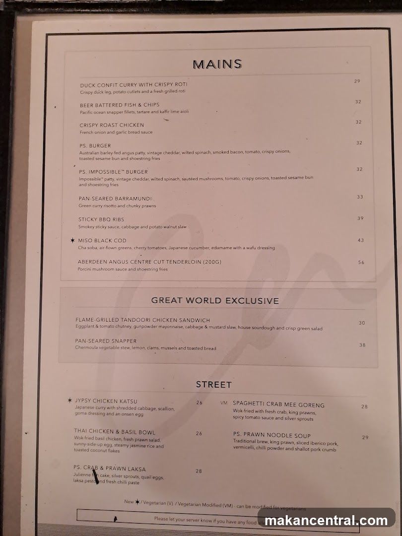Restaurant Menu