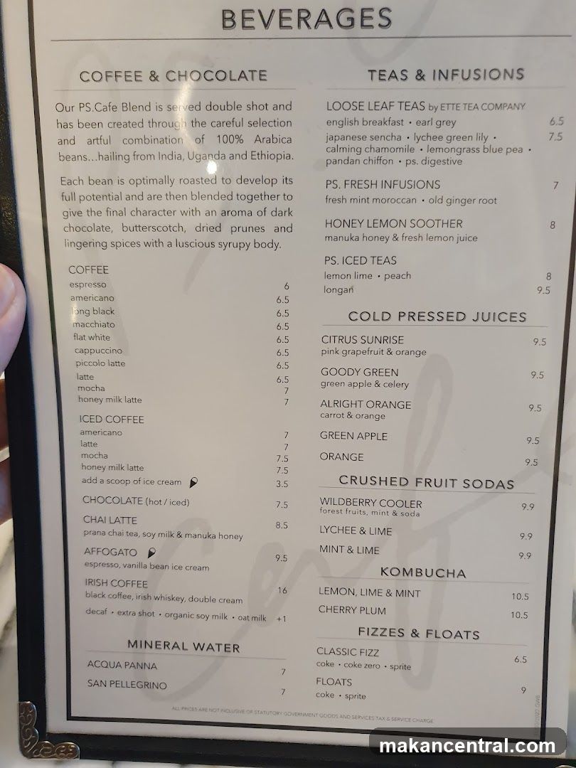 Beverages Menu