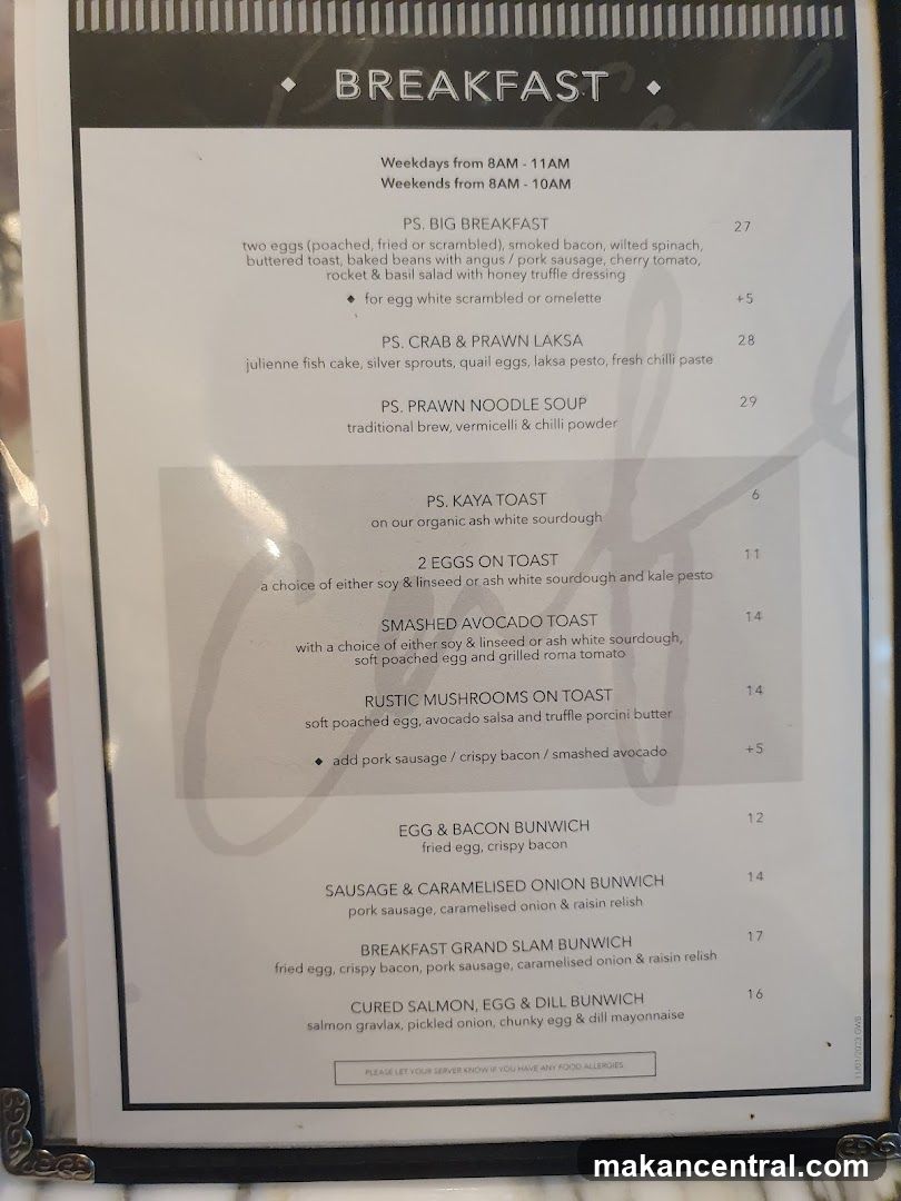 Breakfast Menu