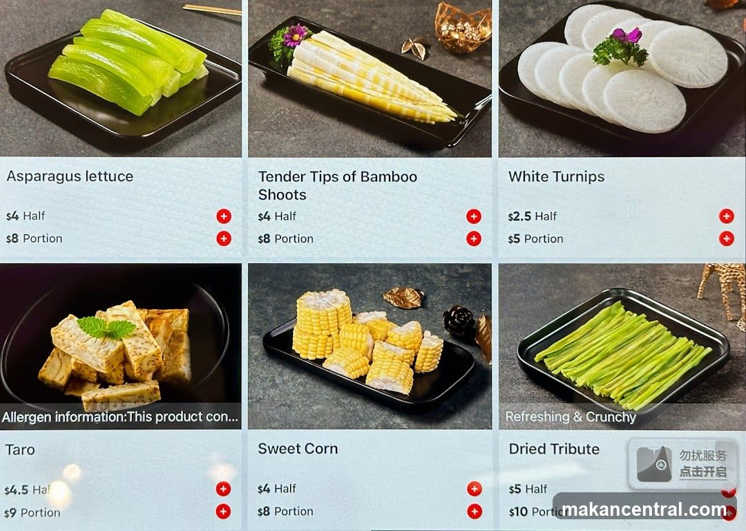 Hot Pot Menu