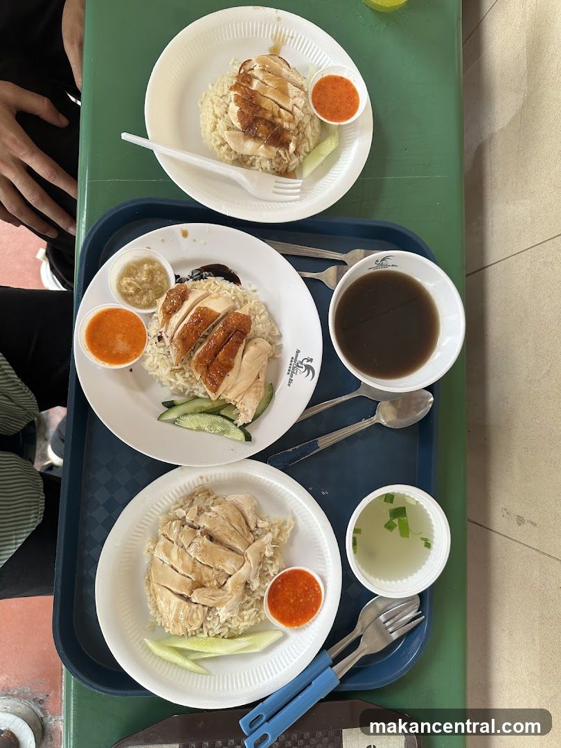 Food served at a hawker stall