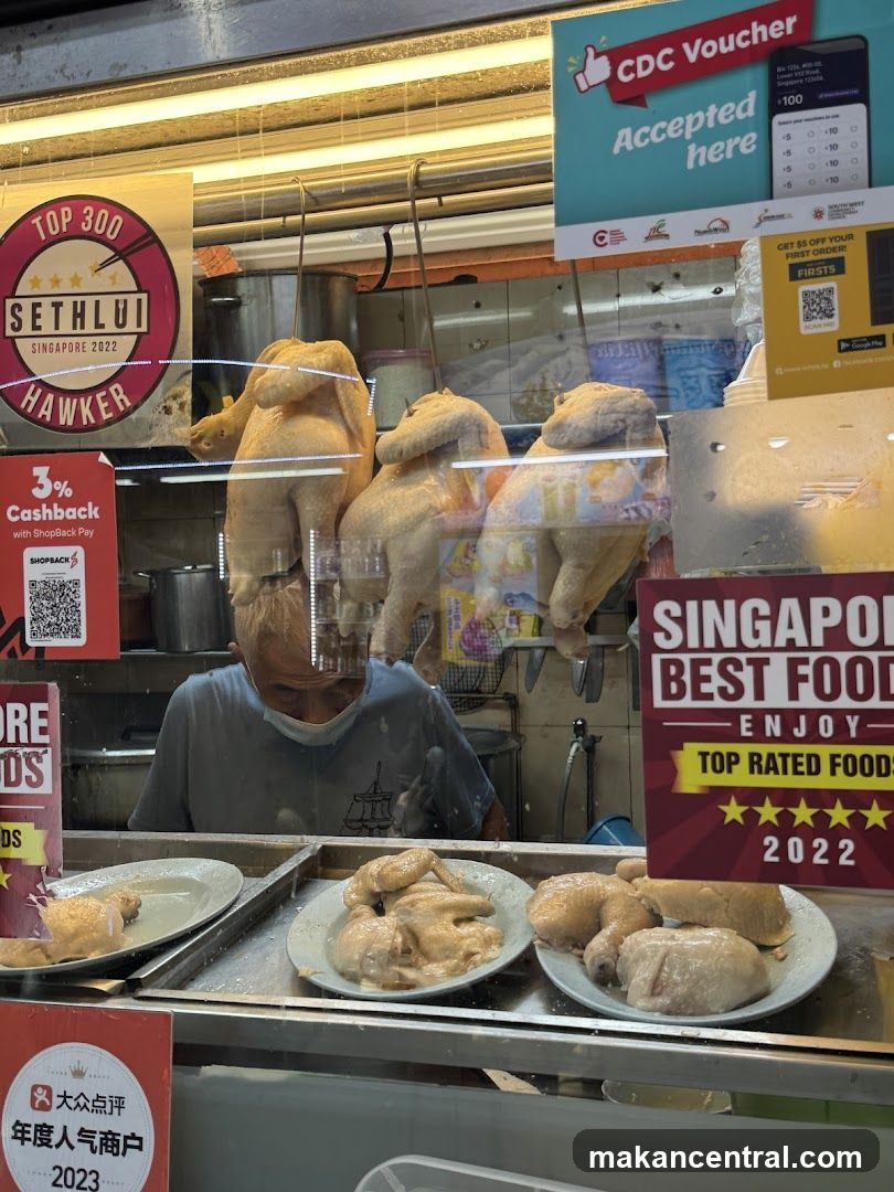Hawker stall interior view