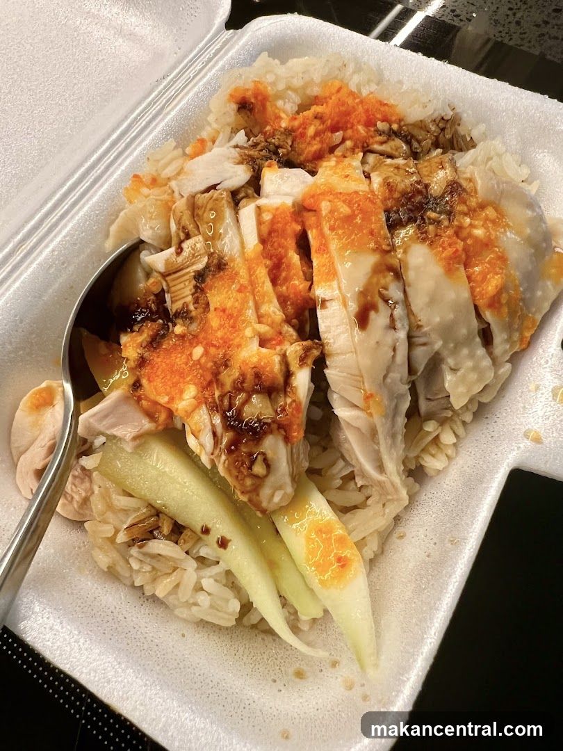 Chicken Rice in Foil Container