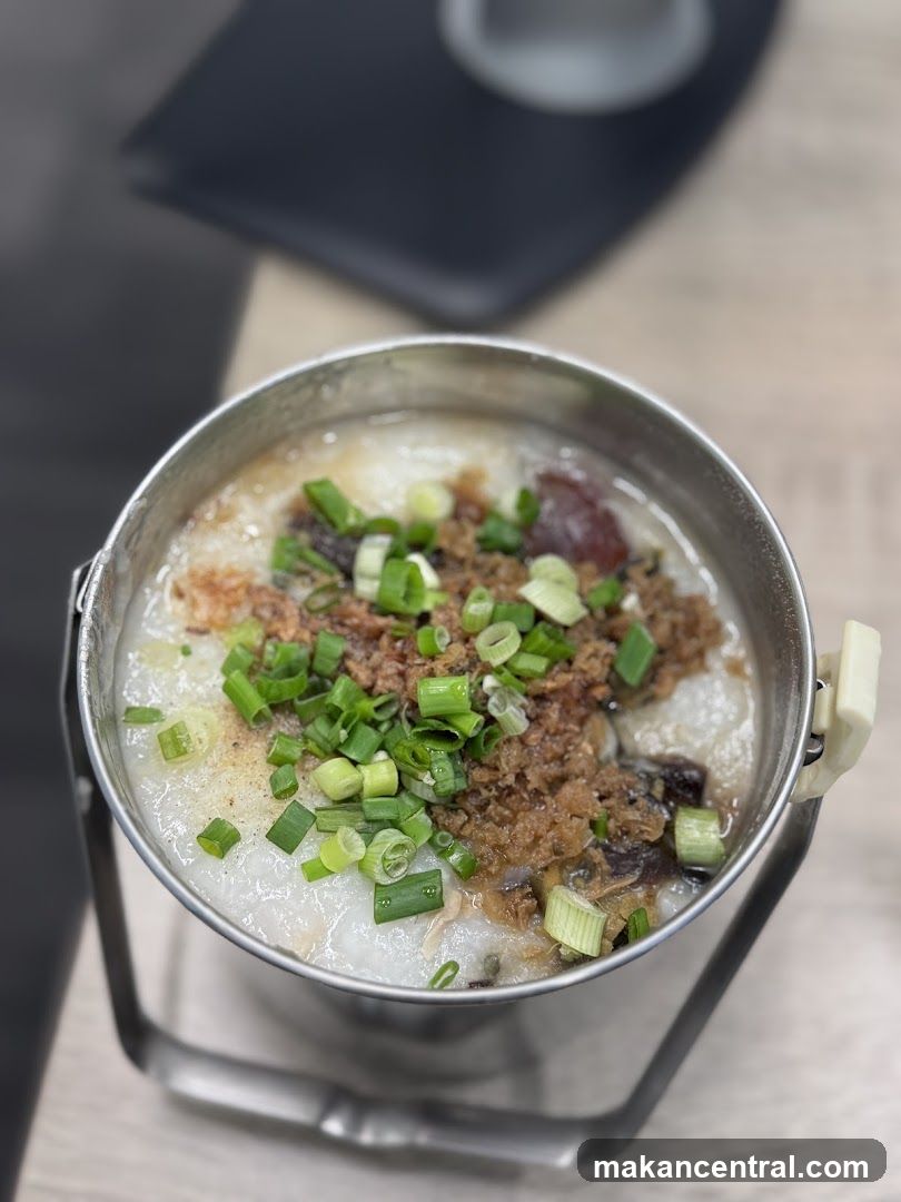 Close-up of a dish in a metal container