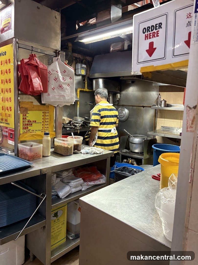 Kitchen interior of a food stall