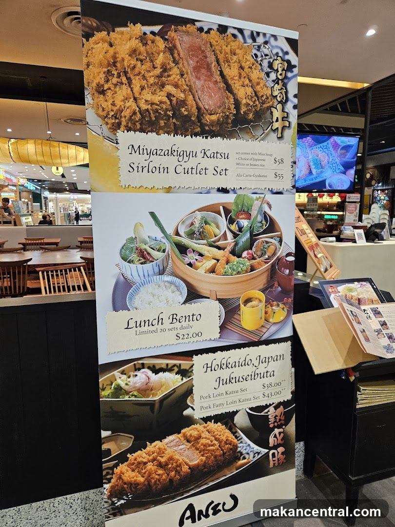 Japanese Food Menu Display