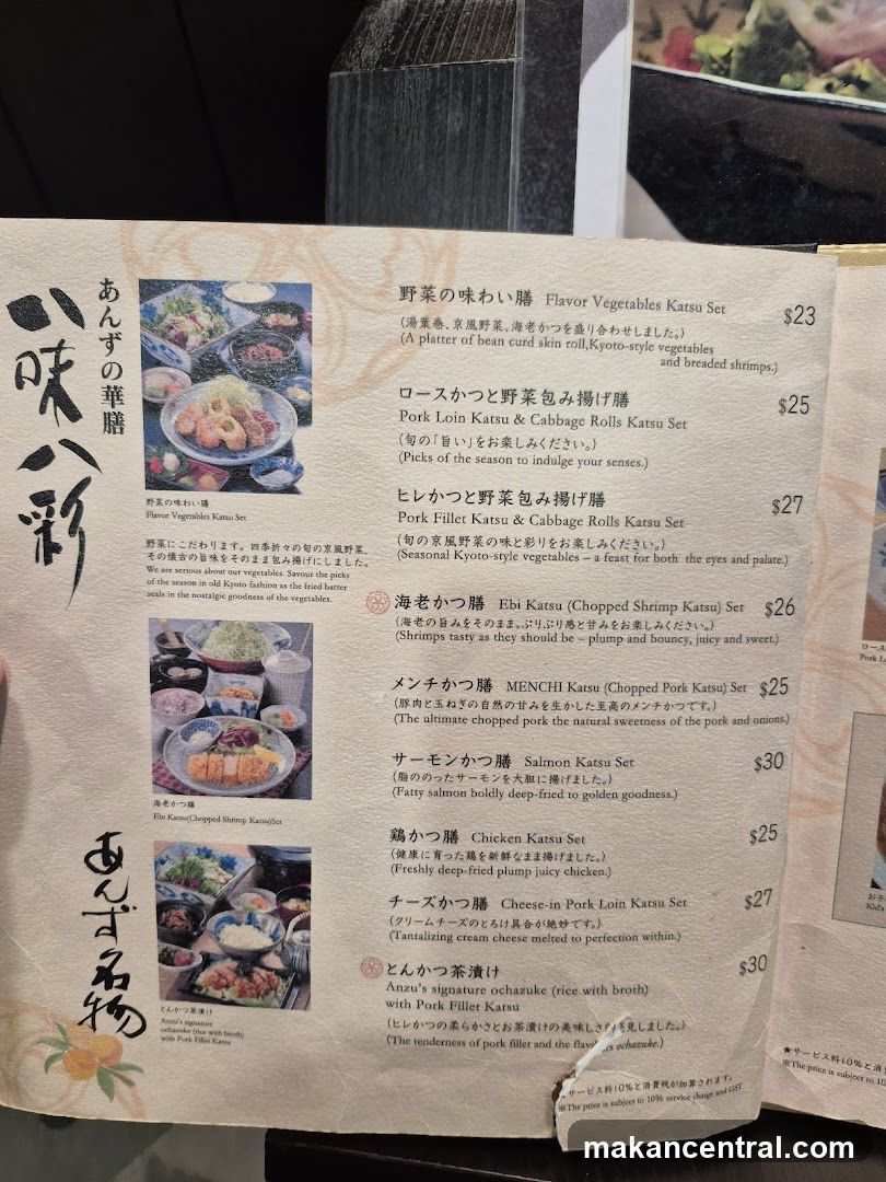 Anzu's Menu