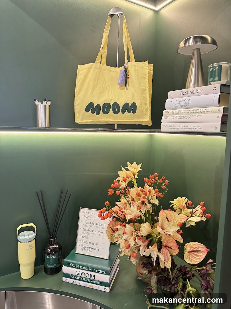 MOOM branded items and books