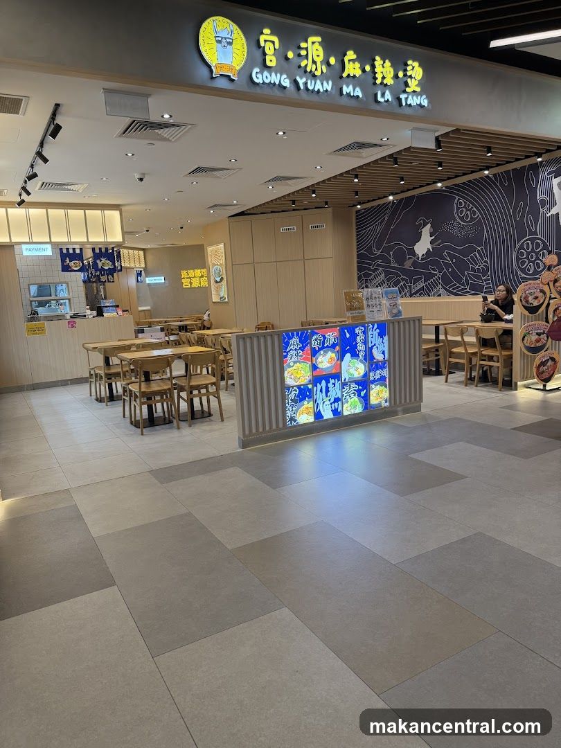 Restaurant Interior with Menu Display